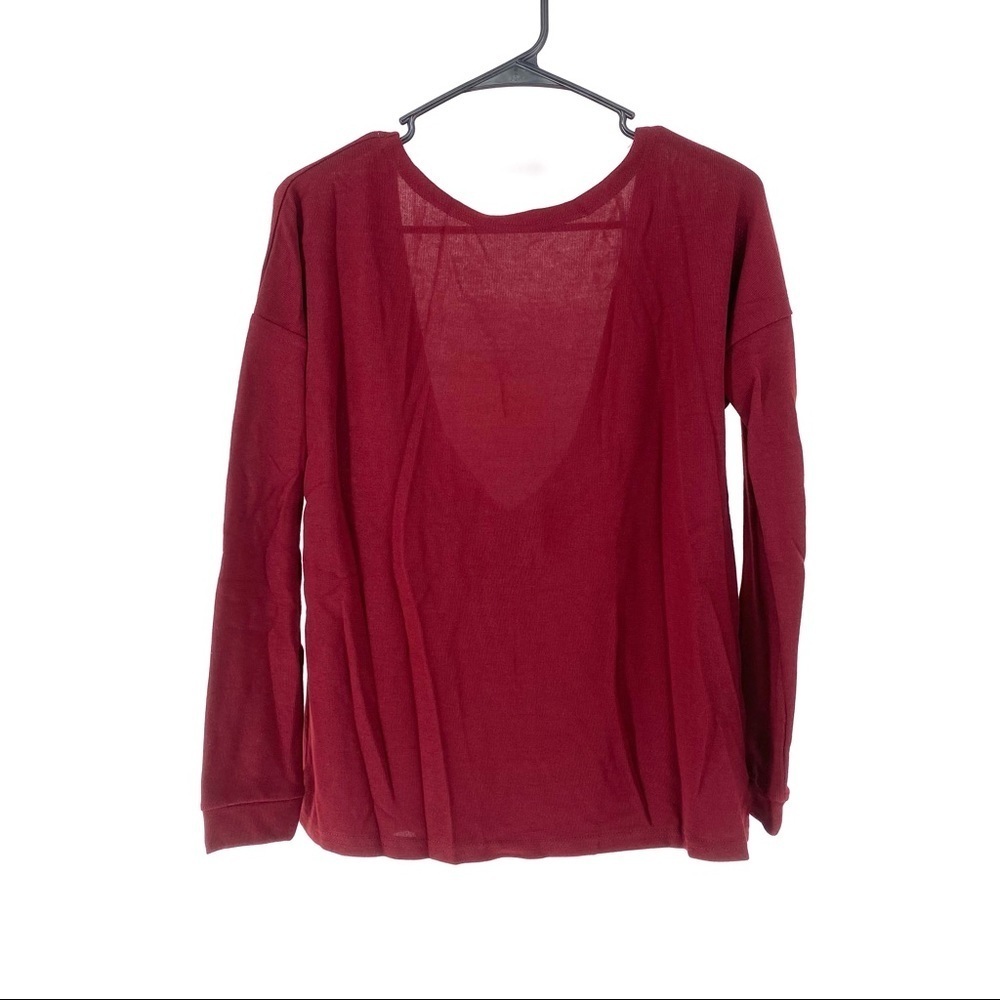 Lulus Women's Ribbed Long Sleeve Backless Top - S